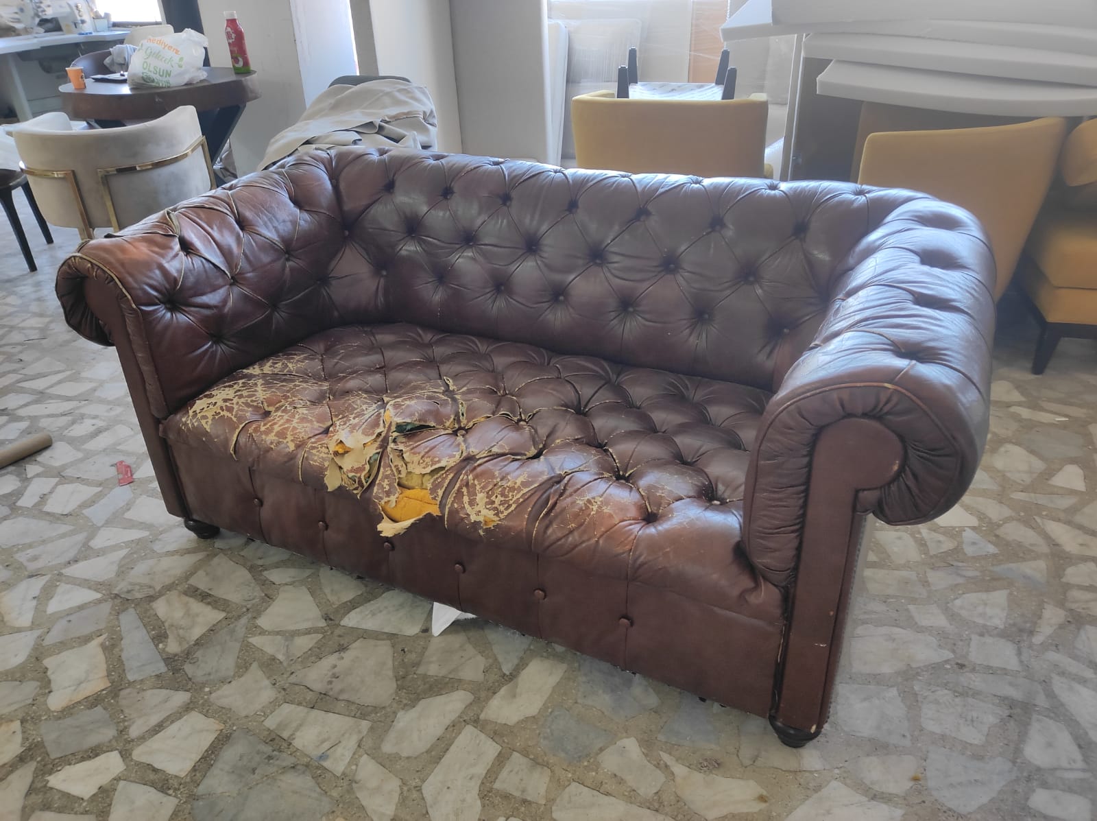 Koltuk tamirat - önce